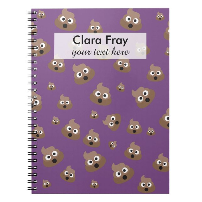 Cuaderno Modelo lindo de la emoji del impulso (Frente)