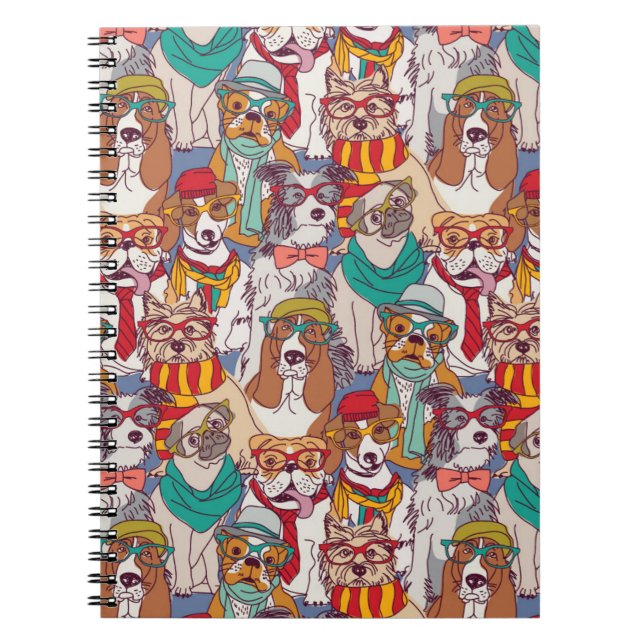 Cuaderno Modelo lindo de la moda del perrito (Frente)