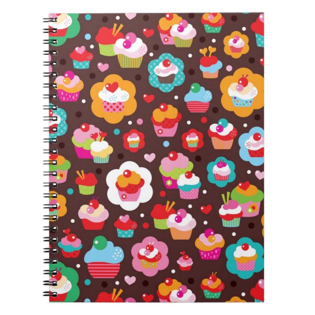 Cuaderno Modelo lindo de la torta de la taza (Frente)