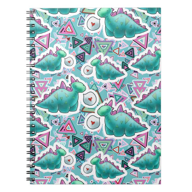 Cuaderno Modelo lindo de los dinosaurios del bebé (Frente)