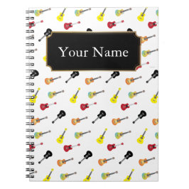 Cuaderno Modelo lindo del Ukulele de la música con nombre