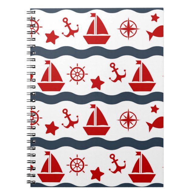 Cuaderno Modelo marítimo lindo (Frente)