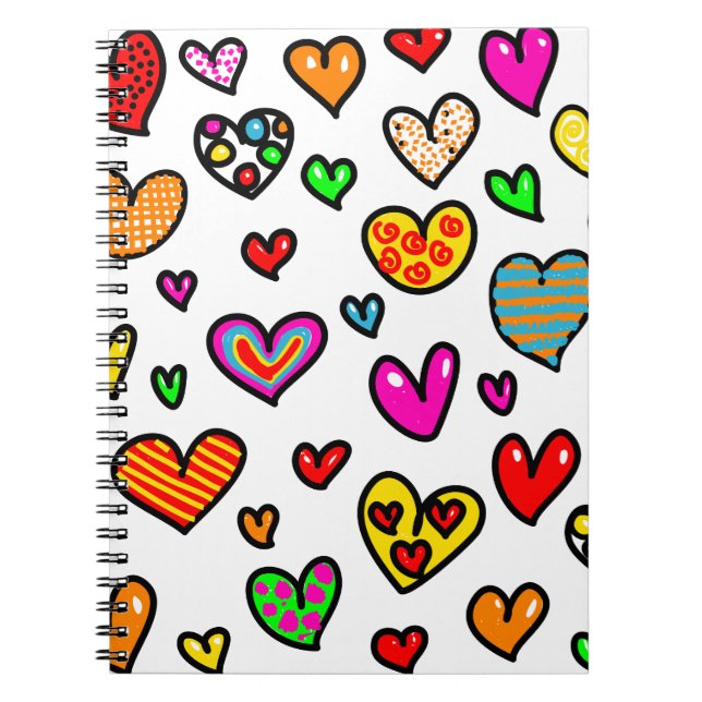 Cuaderno Modelo multi caprichoso del corazón del amor del (Frente)