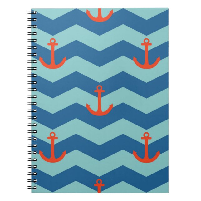 Cuaderno Modelo náutico de Chevron (Frente)