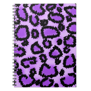 Cuaderno Modelo púrpura y negro del estampado leopardo