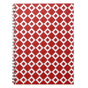 Cuaderno Modelo rojo y blanco del diamante