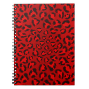 Cuaderno Modelo rosado de la textura del leopardo