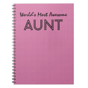 Cuaderno Modelo rosado de la TÍA más impresionante