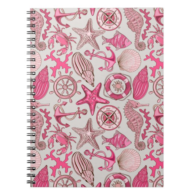 Cuaderno Modelo rosado del mar (Frente)