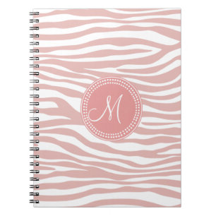 Cuaderno Modelo rosado y blanco de la cebra