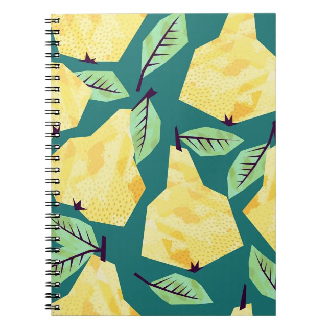 Cuaderno Modelo sin fisuras con peras. Acuarela e (Frente)