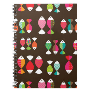 Cuaderno Modelo subacuático 2 de los pescados retros
