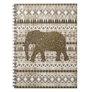 Cuaderno Modelo tribal del elefante caprichoso en el diseño