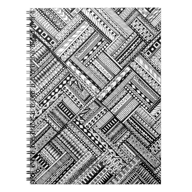 Cuaderno Modelo tribal inspirado del arte (Frente)