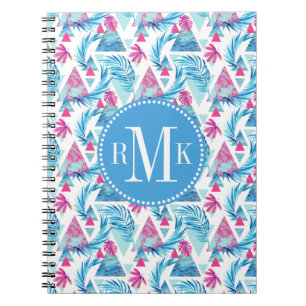 Cuaderno Modelo tropical de la hoja de la acuarela