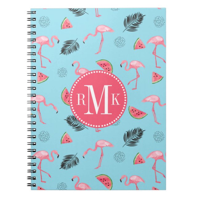 Cuaderno Modelo tropical de moda del flamenco y de la (Frente)