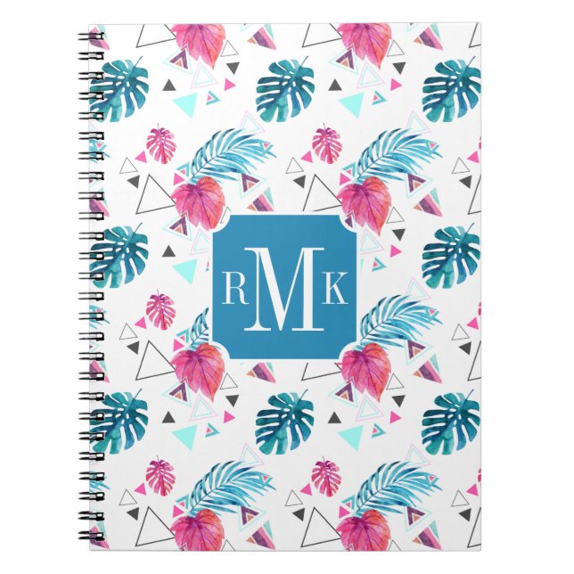 Cuaderno Modelo tropical del triángulo de la hoja (Frente)