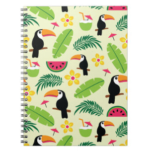 Cuaderno Modelo tropical del verano de Toucan