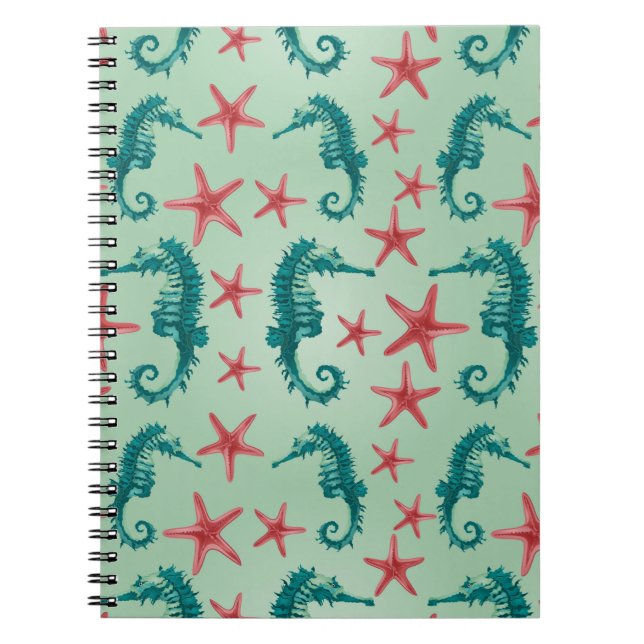 Cuaderno Modelo verde azulado 2 del Seahorse (Frente)