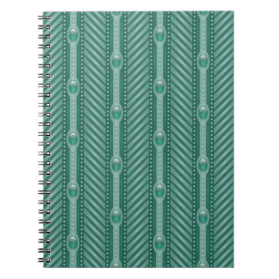 Cuaderno Modelo verde azulado ornamental