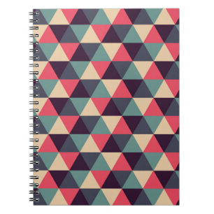 Cuaderno Modelo verde azulado y rosado del triángulo