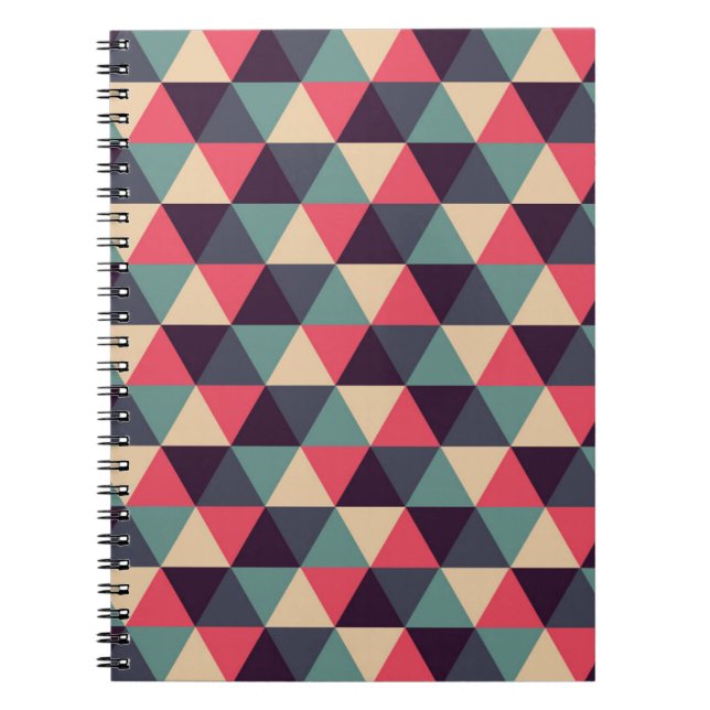 Cuaderno Modelo verde azulado y rosado del triángulo (Frente)