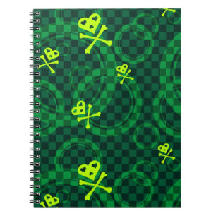 Cuaderno Modelo verde de Emo con los círculos