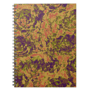 Cuaderno Modelo vibrante del camuflaje de la flor