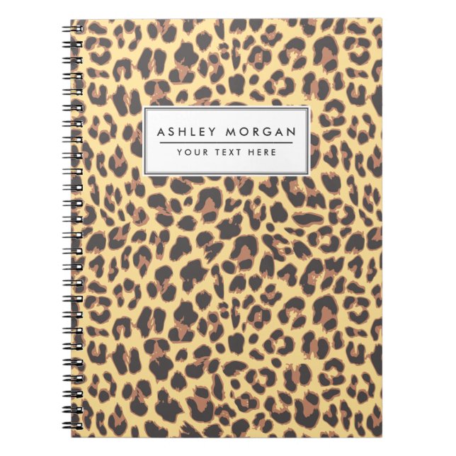Cuaderno Modelos de la piel animal del estampado leopardo (Frente)