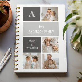 Cuaderno Moden 3Collage Photo & Grey Best Family Gift