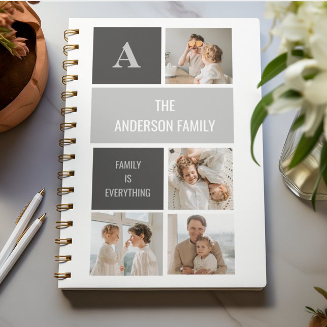 Cuaderno Moden 3Collage Photo & Grey Best Family Gift (Subido por el creador)