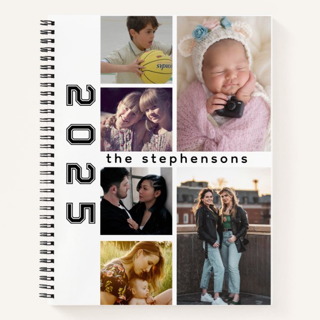 Cuaderno Modern 6 Photo Collage Personalized (Anverso)