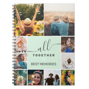 Cuaderno Modern all together script 10 photos collage grid
