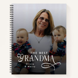 Cuaderno Modern Best Grandma Ever Photo Personalized