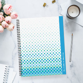 Cuaderno Modern Blue Green Abstract Diamond bloc