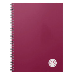 Cuaderno Modern Burgundy Monogram