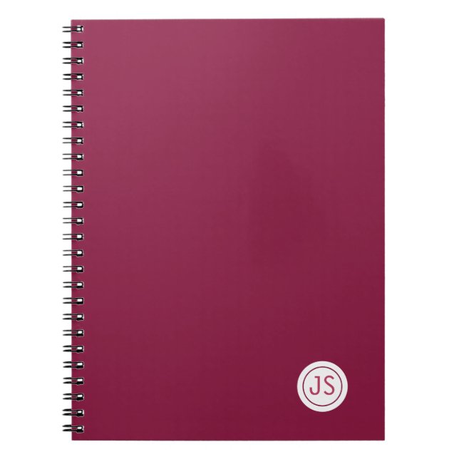 Cuaderno Modern Burgundy Monogram (Frente)