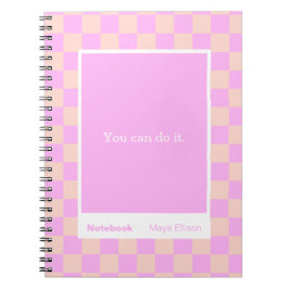 Cuaderno Modern Checkerboard Block Quote Classic Notebook