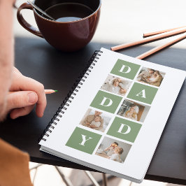 Cuaderno Modern Collage Photo & Happy Fathers Day Gift