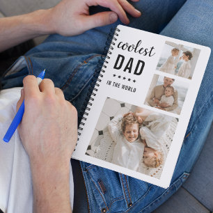 Cuaderno Modern Collage Photo Happy Fathers Day Gift