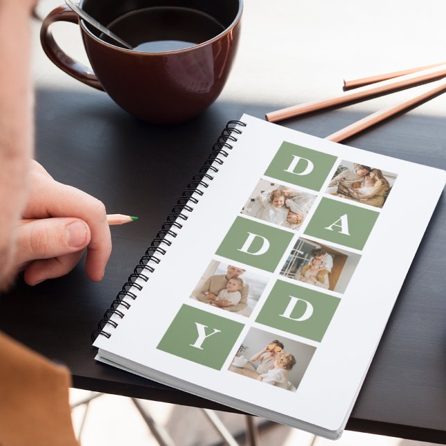 Cuaderno Modern Collage Photo & Happy Fathers Day Gift (Subido por el creador)