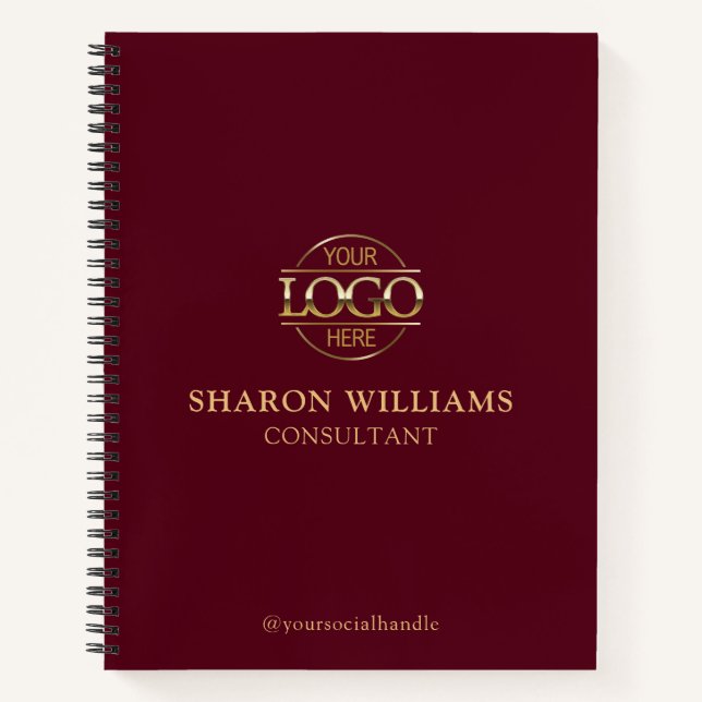 Cuaderno Modern Custom Business Logo Professional Branded (Anverso)