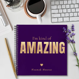 Cuaderno Modern Elegant Fun Typography Purple