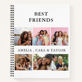 Cuaderno Modern Friend Collage Photos Simple