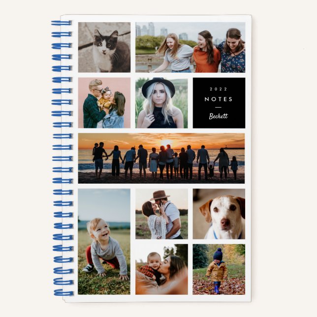 Cuaderno Modern Gallery Ten Collage de fotos Notebook (Anverso)