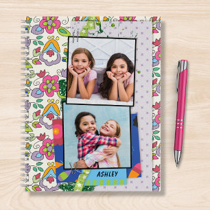 Cuaderno Modern Girly 2 Photo Fun Floral Nombre personaliza