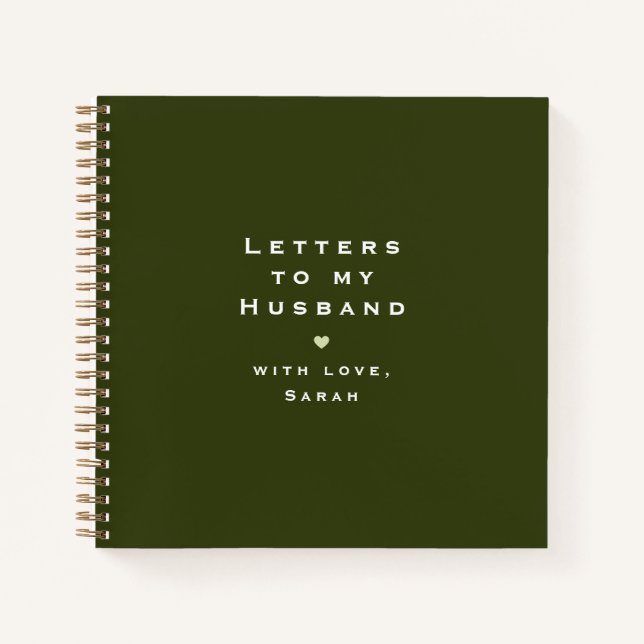 Cuaderno Modern Heart Illustration Letters to My Husband  (Anverso)