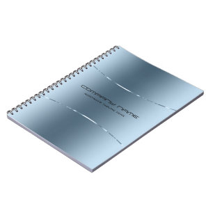 Cuaderno Modern Metallic Blue Stainless Steless Look 2