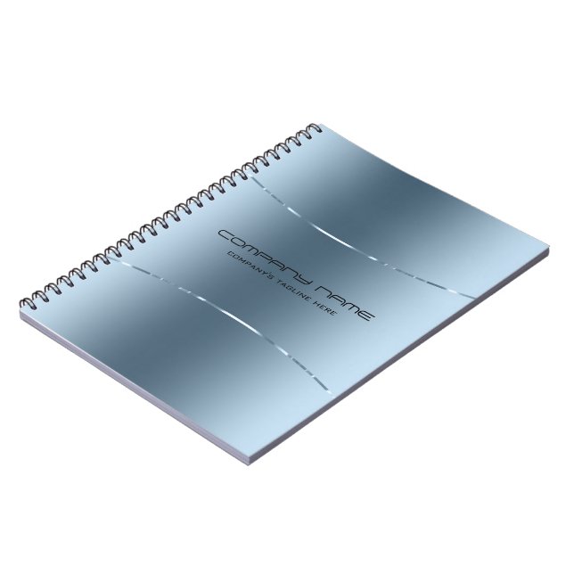 Cuaderno Modern Metallic Blue Stainless Steless Look 2 (Lado Izquierdo)