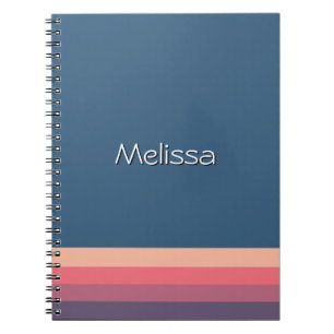 Cuaderno Modern Minimal Blue Spiral Photo Notebook